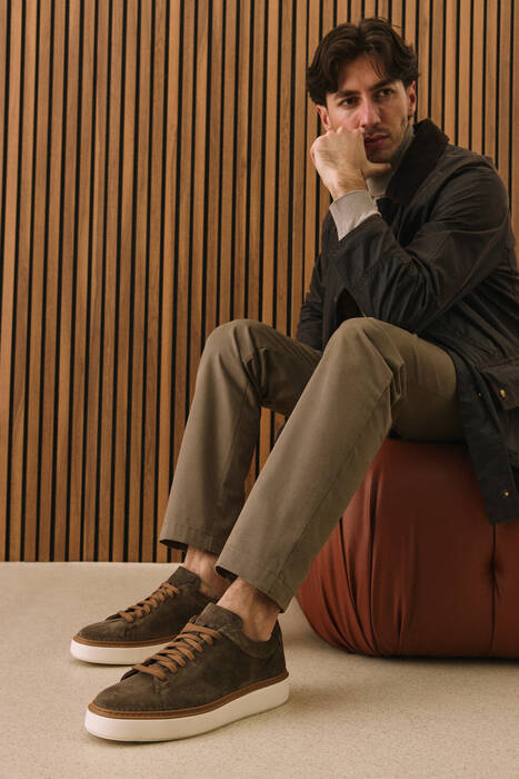 Hakiki Deri Erkek Günlük Ayakkabı Haki Hakiki Deri Erkek Günlük Ayakkabı Haki