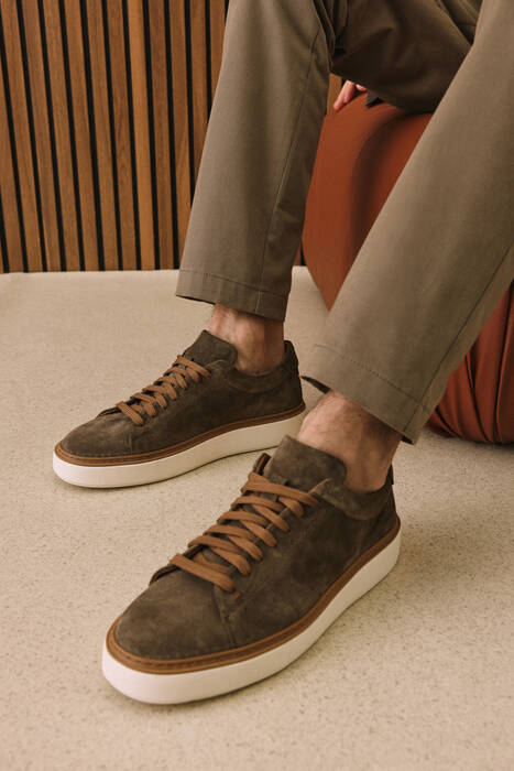 Hakiki Deri Erkek Günlük Ayakkabı Haki Hakiki Deri Erkek Günlük Ayakkabı Haki