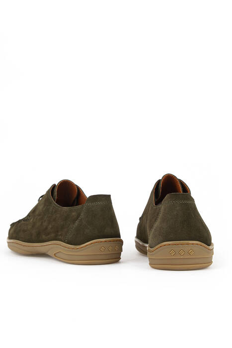 Hakiki Deri Erkek Günlük Ayakkabı Haki