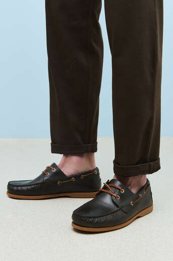 Ziya - Hakiki Deri Erkek Günlük Ayakkabı Haki