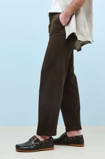 Ziya - Hakiki Deri Erkek Günlük Ayakkabı Haki (1)