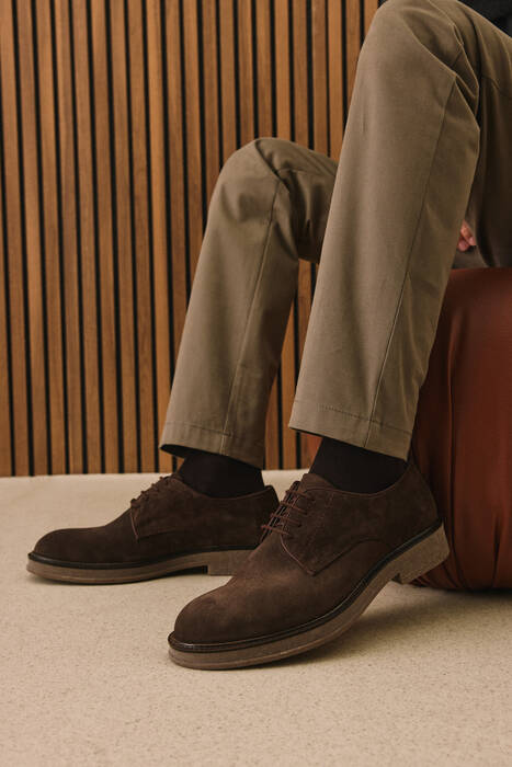 Hakiki Deri Erkek Günlük Ayakkabı Kahverengi