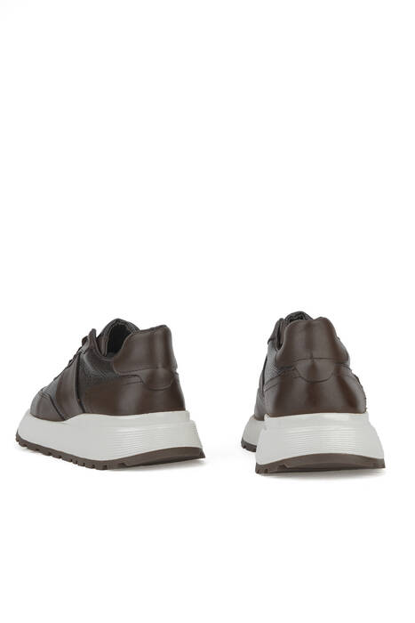 Hakiki Deri Erkek Günlük Ayakkabı Kahverengi