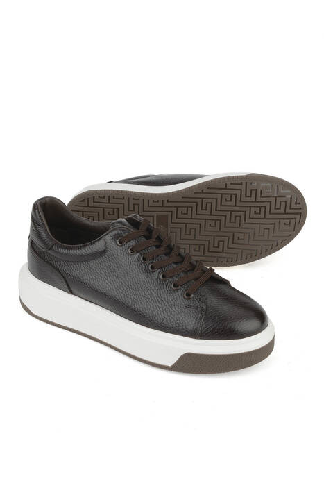 Hakiki Deri Erkek Günlük Ayakkabı Kahverengi