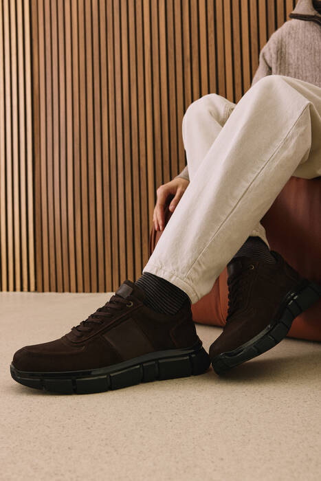 Hakiki Deri Erkek Günlük Ayakkabı Kahverengi