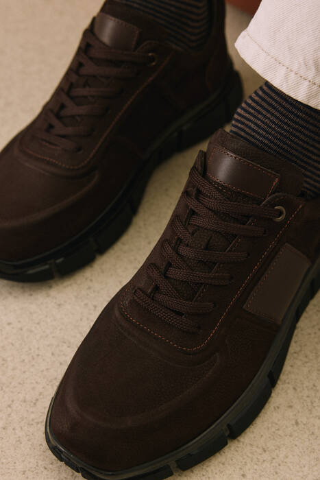 Hakiki Deri Erkek Günlük Ayakkabı Kahverengi