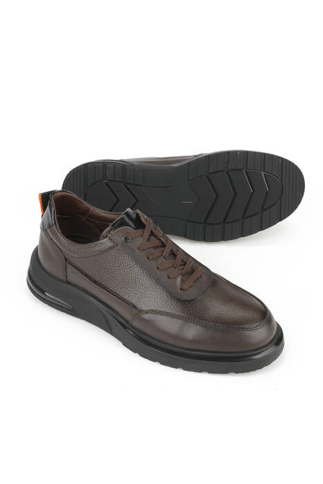 Hakiki Deri Erkek Günlük Ayakkabı Kahverengi