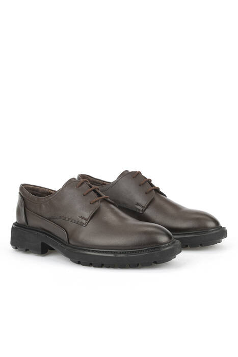 Hakiki Deri Erkek Günlük Ayakkabı Kahverengi