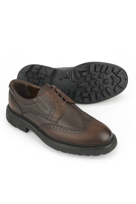 Hakiki Deri Erkek Günlük Ayakkabı Kahverengi