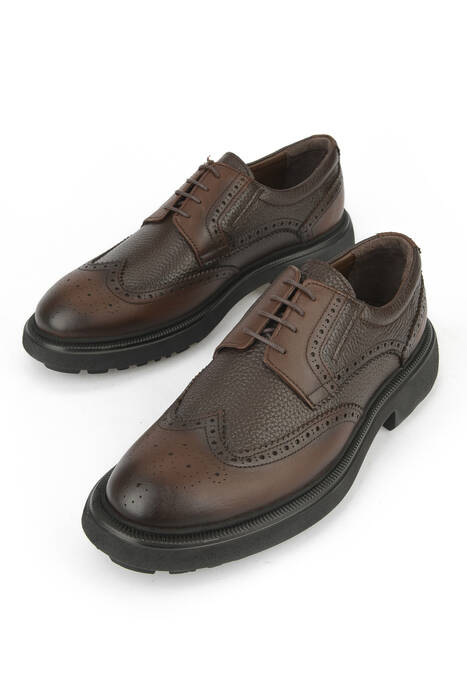 Hakiki Deri Erkek Günlük Ayakkabı Kahverengi