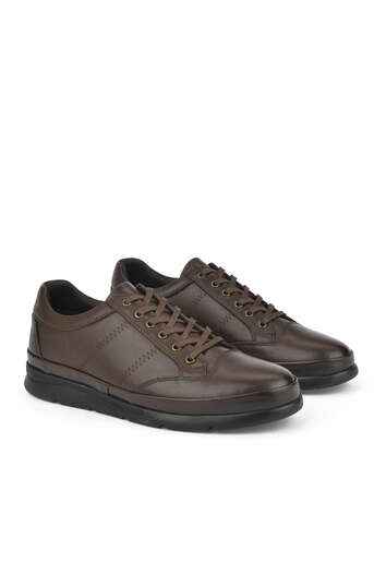 Ziya - Brown Genuine Leather Men's Casual Shoes (1)