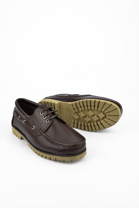 Hakiki Deri Erkek Günlük Ayakkabı Kahverengi