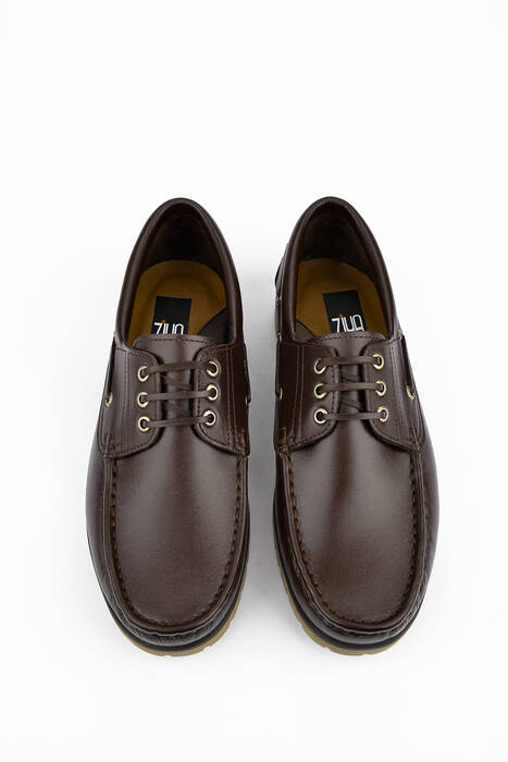 Hakiki Deri Erkek Günlük Ayakkabı Kahverengi