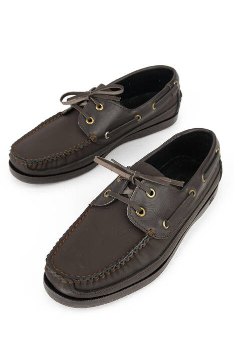 Hakiki Deri Erkek Günlük Ayakkabı Kahverengi