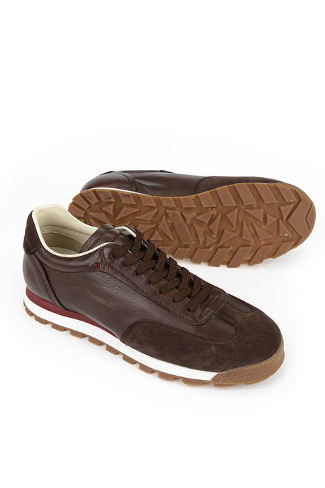 Hakiki Deri Erkek Günlük Ayakkabı Kahverengi