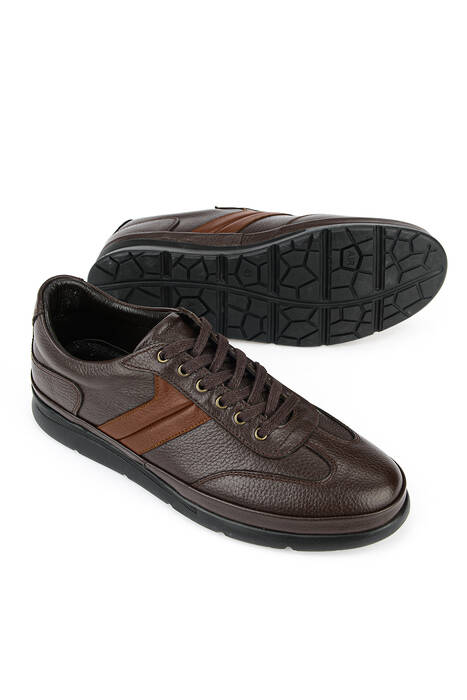 Hakiki Deri Erkek Günlük Ayakkabı Kahverengi