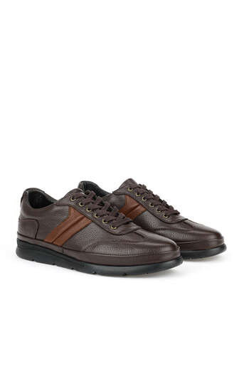 Ziya - Brown Genuine Leather Men's Casual Shoes (1)