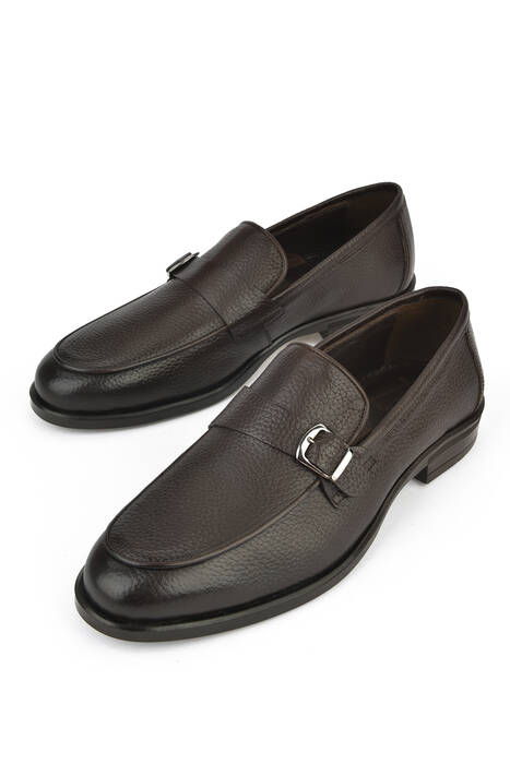 Hakiki Deri Erkek Klasik Ayakkabı Kahverengi