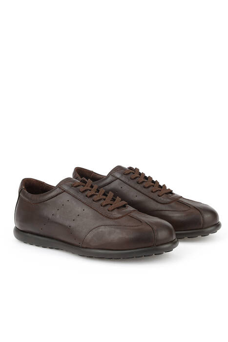 Hakiki Deri Erkek Günlük Ayakkabı Kahverengi