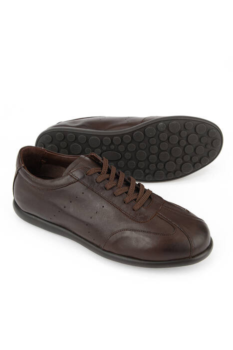 Hakiki Deri Erkek Günlük Ayakkabı Kahverengi