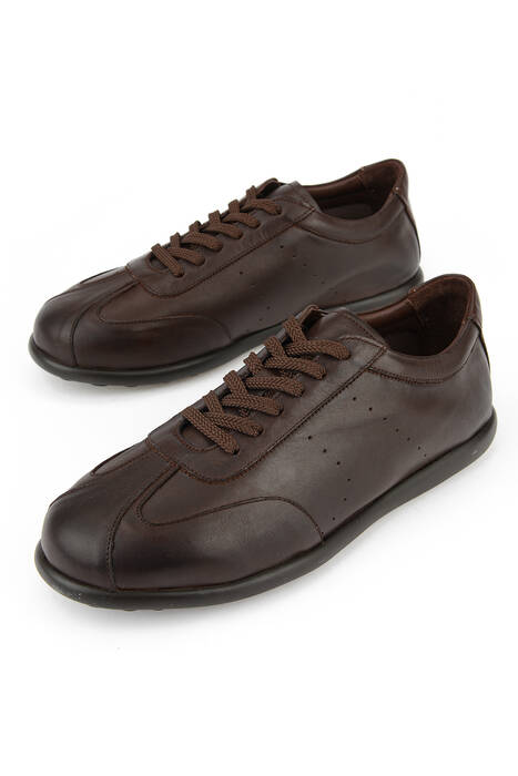 Hakiki Deri Erkek Günlük Ayakkabı Kahverengi