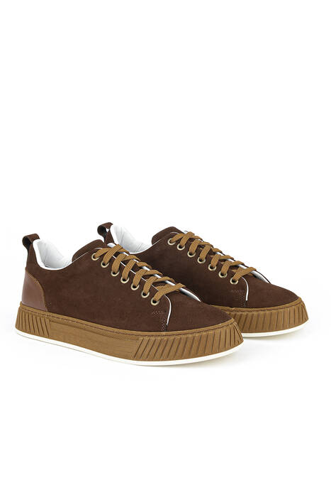 Hakiki Deri Erkek Günlük Ayakkabı Kahverengi