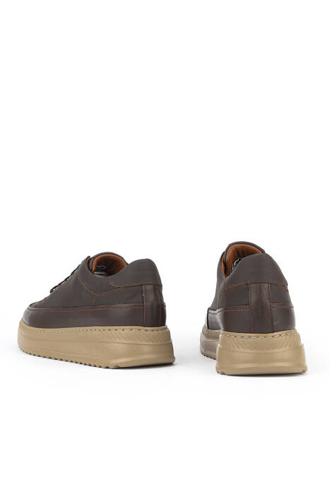 Hakiki Deri Erkek Günlük Ayakkabı Kahverengi