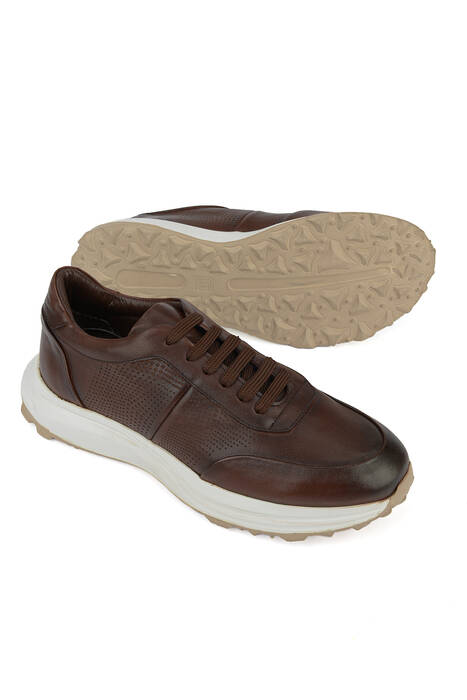 Hakiki Deri Erkek Günlük Ayakkabı Kahverengi