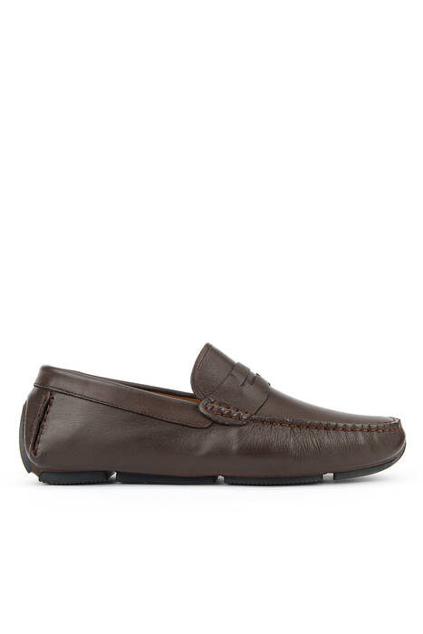 Hakiki Deri Erkek Günlük Ayakkabı Kahverengi