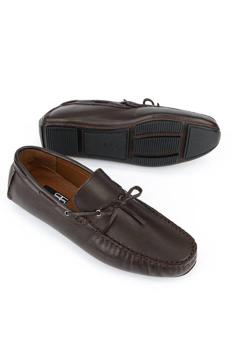 Hakiki Deri Erkek Günlük Ayakkabı Kahverengi