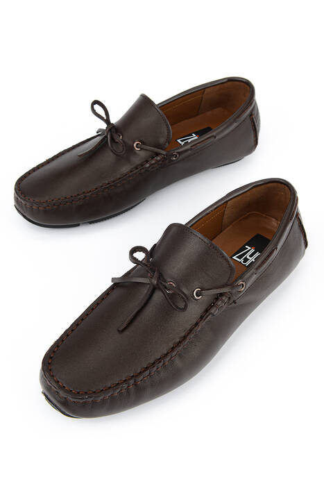 Hakiki Deri Erkek Günlük Ayakkabı Kahverengi