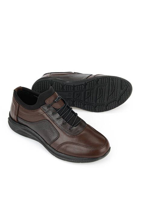 Hakiki Deri Erkek Günlük Ayakkabı Kahverengi