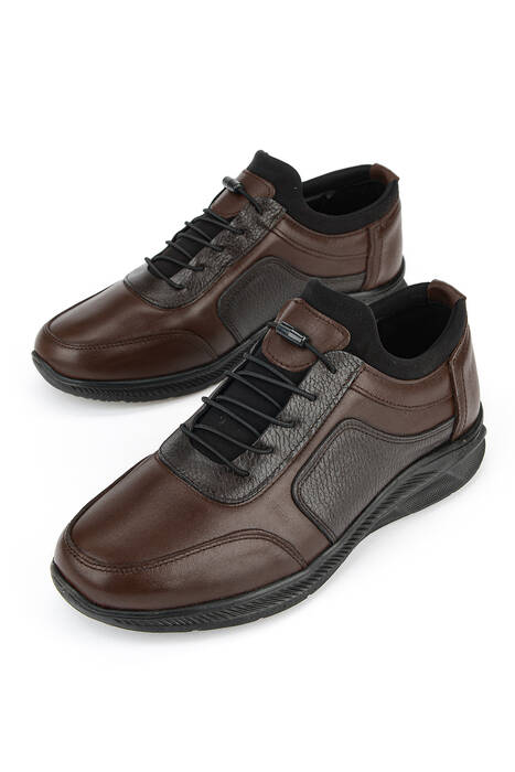 Hakiki Deri Erkek Günlük Ayakkabı Kahverengi