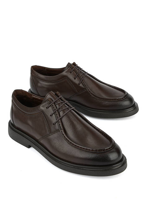 Hakiki Deri Erkek Günlük Ayakkabı Kahverengi