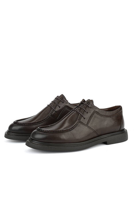 Hakiki Deri Erkek Günlük Ayakkabı Kahverengi