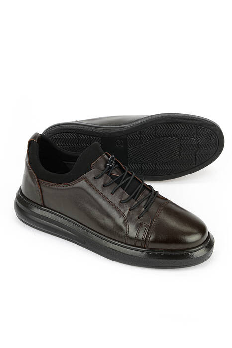 Hakiki Deri Erkek Günlük Ayakkabı Kahverengi