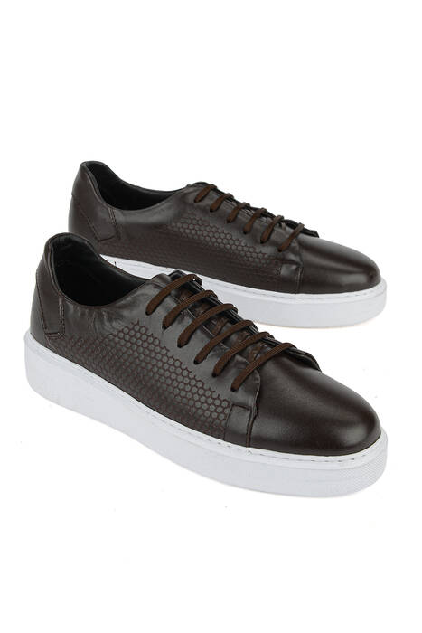 Hakiki Deri Erkek Günlük Ayakkabı Kahverengi