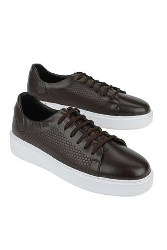 Ziya - Brown Genuine Leather Men's Casual Shoes (1)