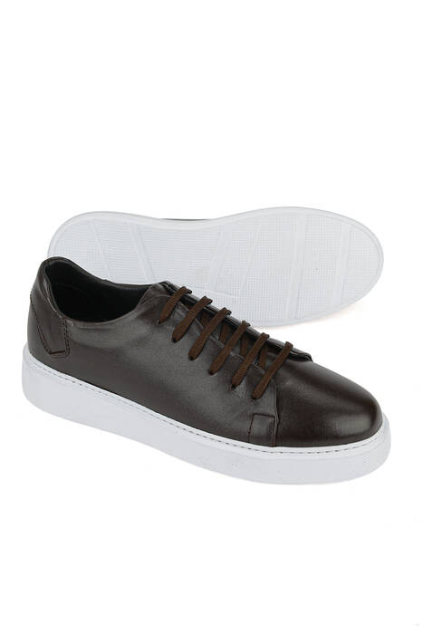 Hakiki Deri Erkek Günlük Ayakkabı Kahverengi