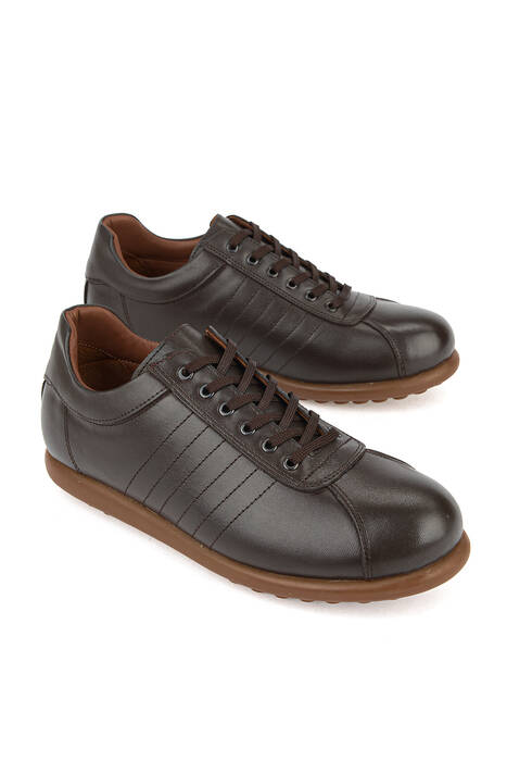 Hakiki Deri Erkek Günlük Ayakkabı Kahverengi