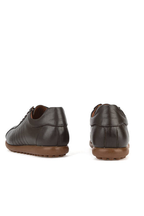 Hakiki Deri Erkek Günlük Ayakkabı Kahverengi