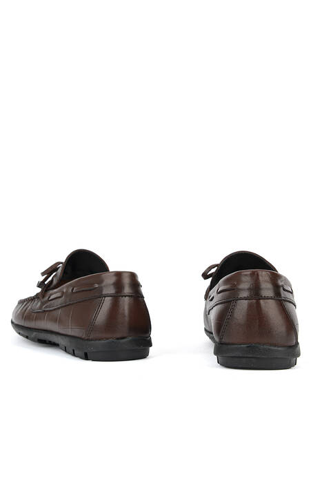 Hakiki Deri Erkek Günlük Ayakkabı Kahverengi