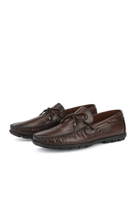 Hakiki Deri Erkek Günlük Ayakkabı Kahverengi