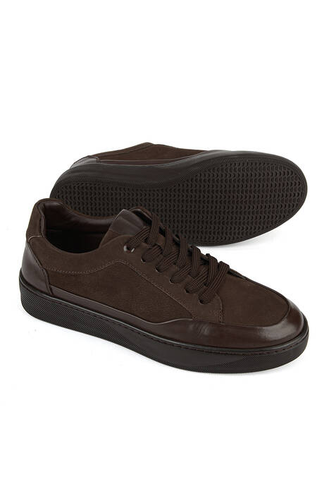 Hakiki Deri Erkek Günlük Ayakkabı Kahverengi