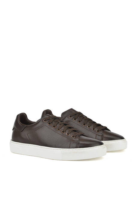 Hakiki Deri Erkek Günlük Ayakkabı Kahverengi