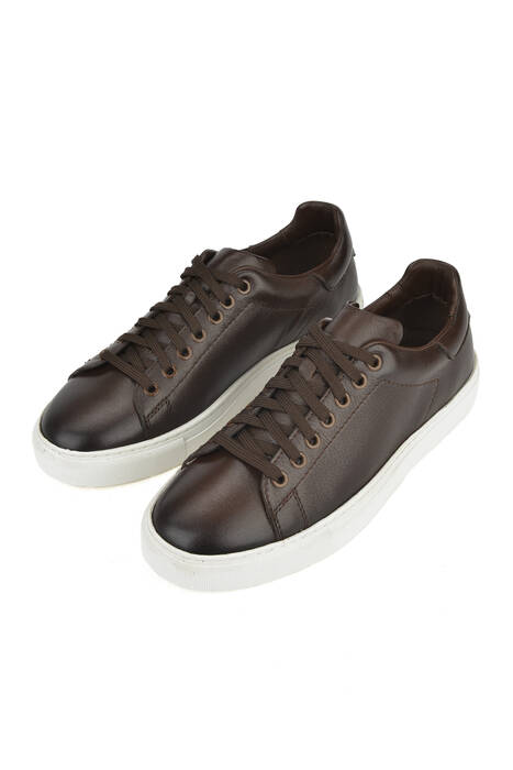 Hakiki Deri Erkek Günlük Ayakkabı Kahverengi