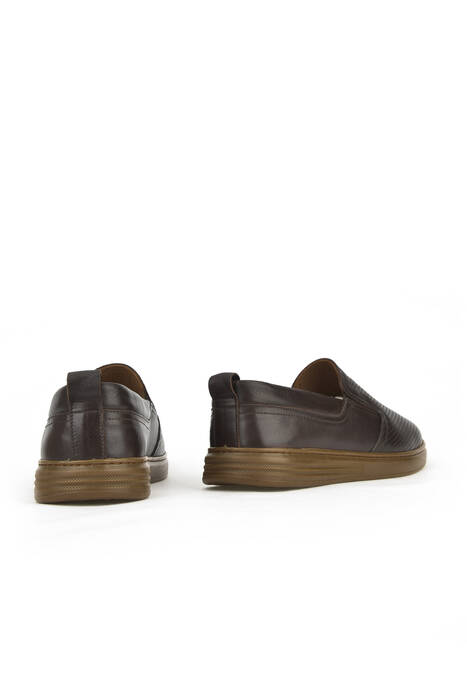 Hakiki Deri Erkek Günlük Ayakkabı Kahverengi