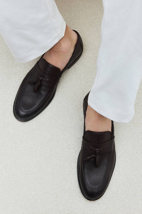 Brown Genuine Leather Men's Casual Shoes Brown Genuine Leather Men's Casual Shoes