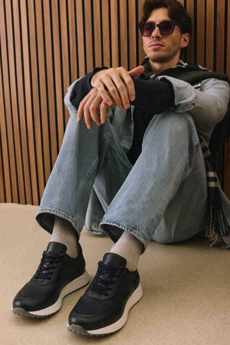 Hakiki Deri Erkek Günlük Ayakkabı Lacivert Hakiki Deri Erkek Günlük Ayakkabı Lacivert