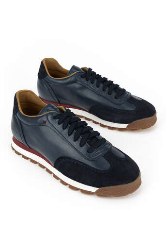 Ziya - Hakiki Deri Erkek Günlük Ayakkabı Lacivert (1)